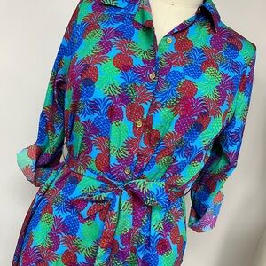 Pineapple Shirtdress XL